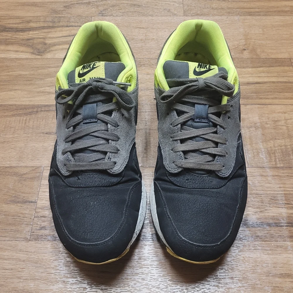 Nike Air Max 1 Split Black Volt Sz 11.5 - Picture 3 of 9